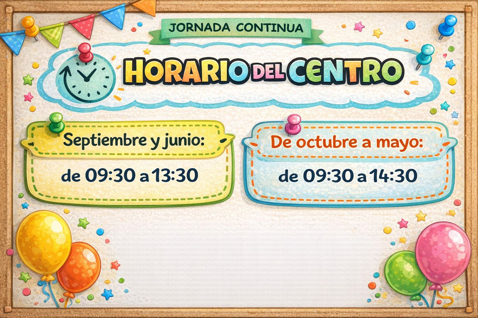 HORARIO DEL CENTRO